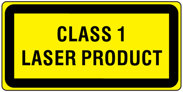 Class 1 laser product label